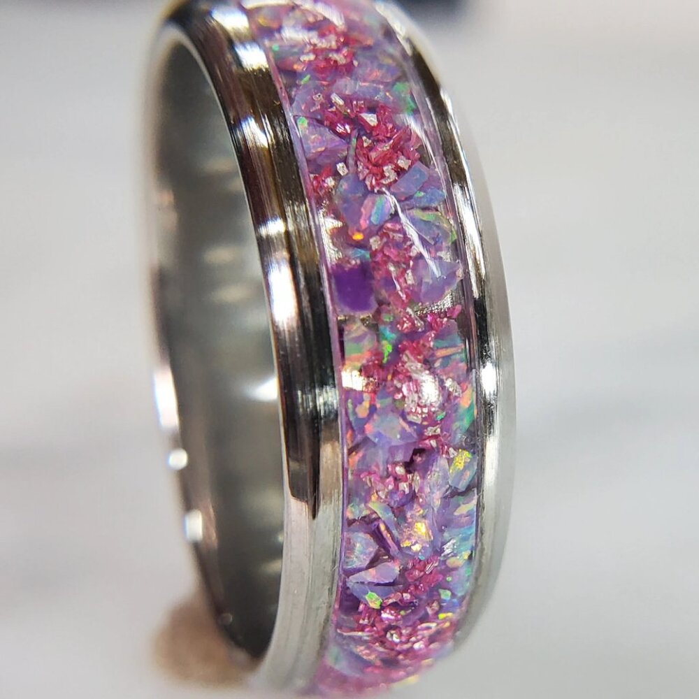 "French Garden" with Amethyst de France & Purple Opal